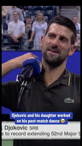 #NovakDjokovic and his daughter practice choreography from #KPopDemonHunter together ❤️ #USOpen #tennis