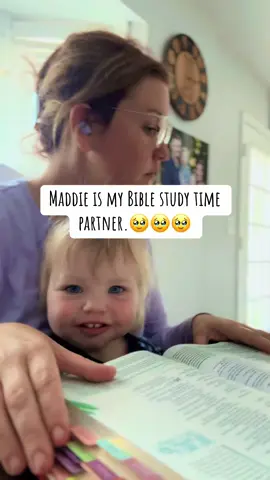 Bible study time can make or break a day. Try it! Even if it’s just 30 minutes. #biblestudy #toddlersoftiktok #christiantiktok 