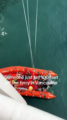 Someone just fell 100 feet off the ferry in Vancouver 😳 #vancouver #canada #ferry 