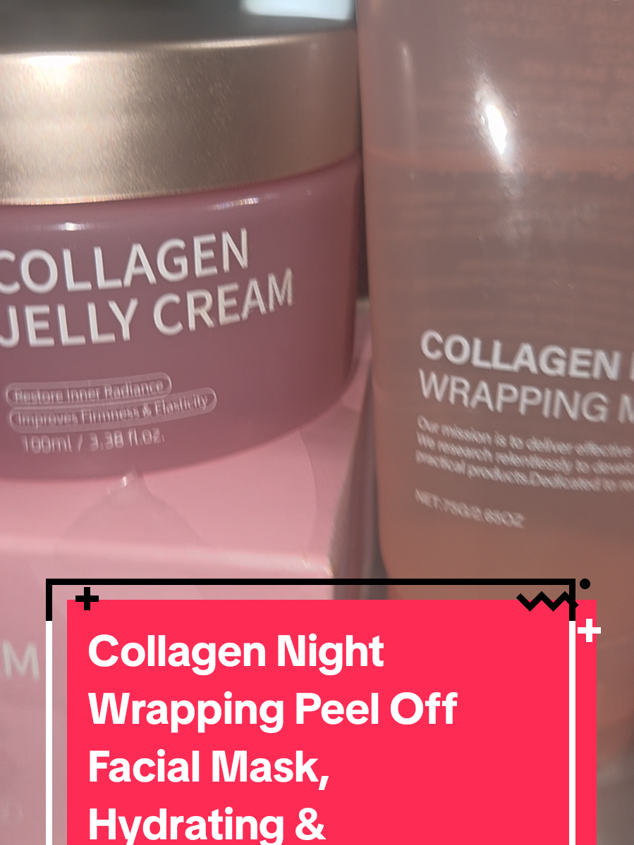 Collagen Night Wrapping Peel Off Facial Mask, Hydrating & Tightening #collagen #nightwrappingmask #tiktokshop 