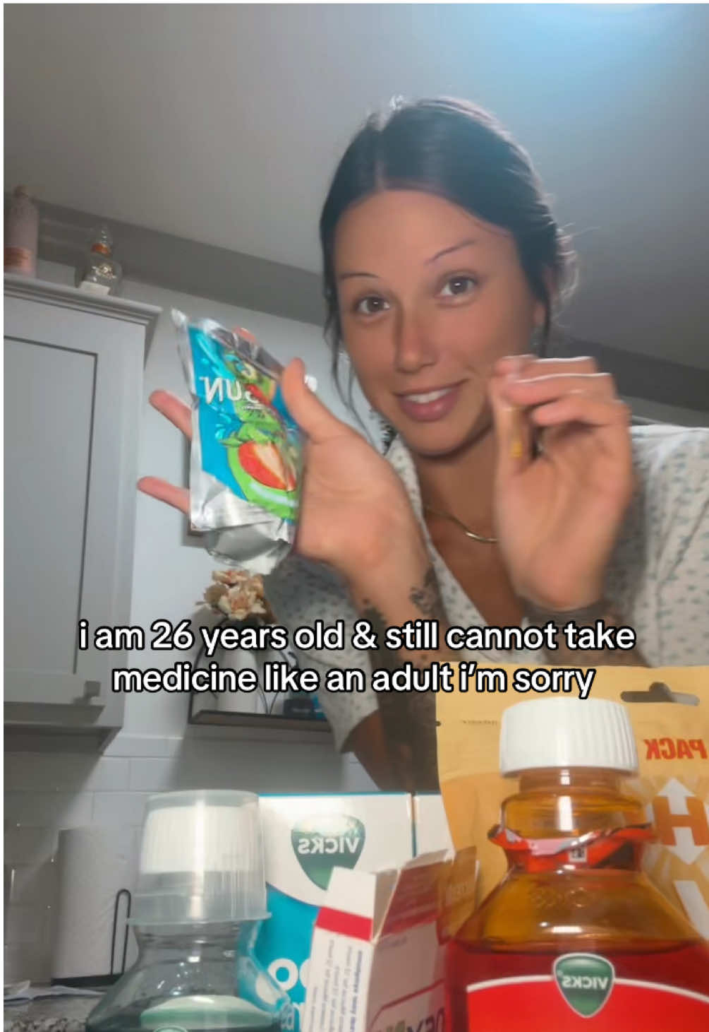 i can shoot fireball allllll day long but you lost me w medicine #dayquil #nyquil #medicine #summercolds #fyp 