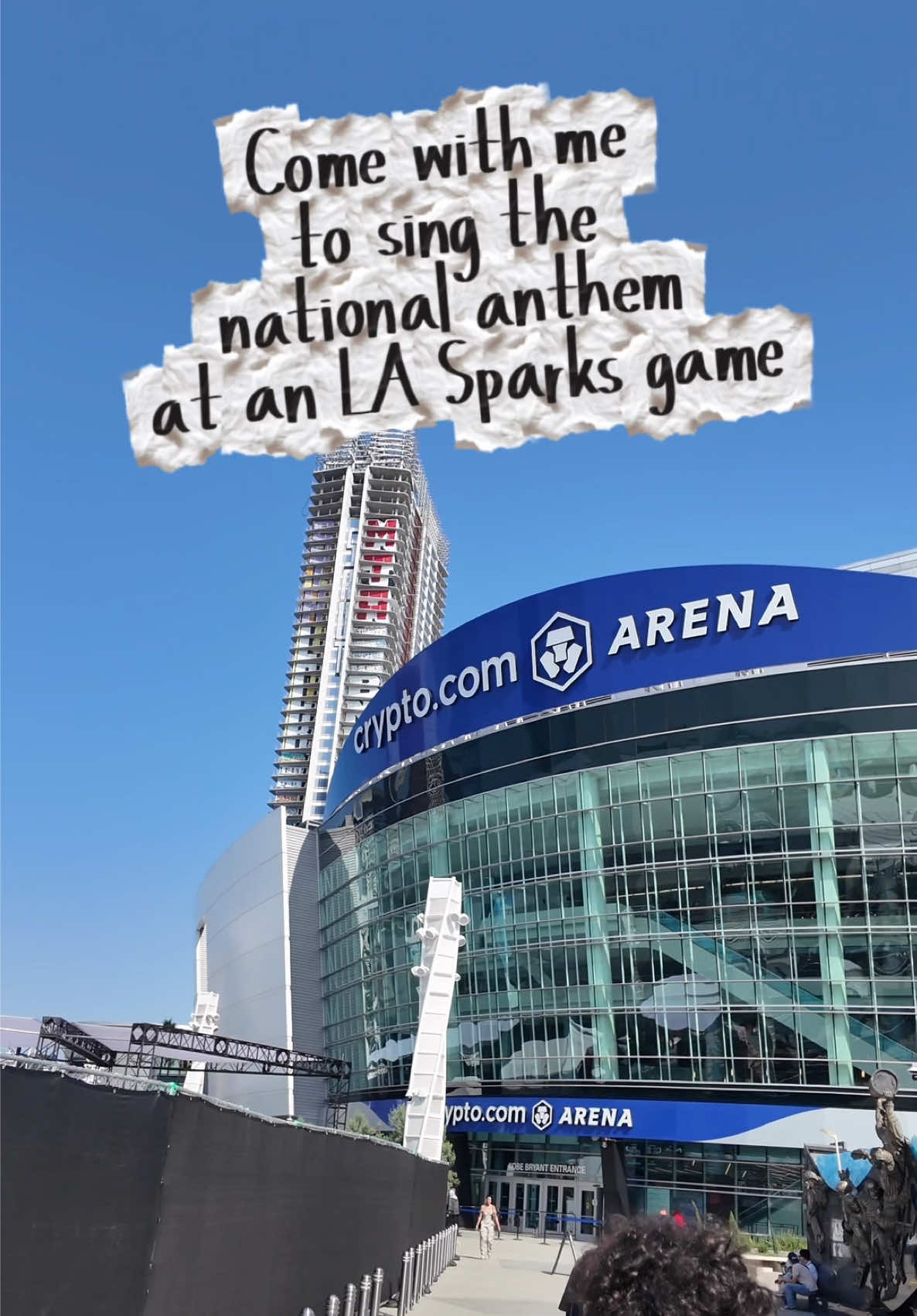 One of the highlights of my summer ✨ #lasparks #nationalanthem #WNBA #cryptoarena 