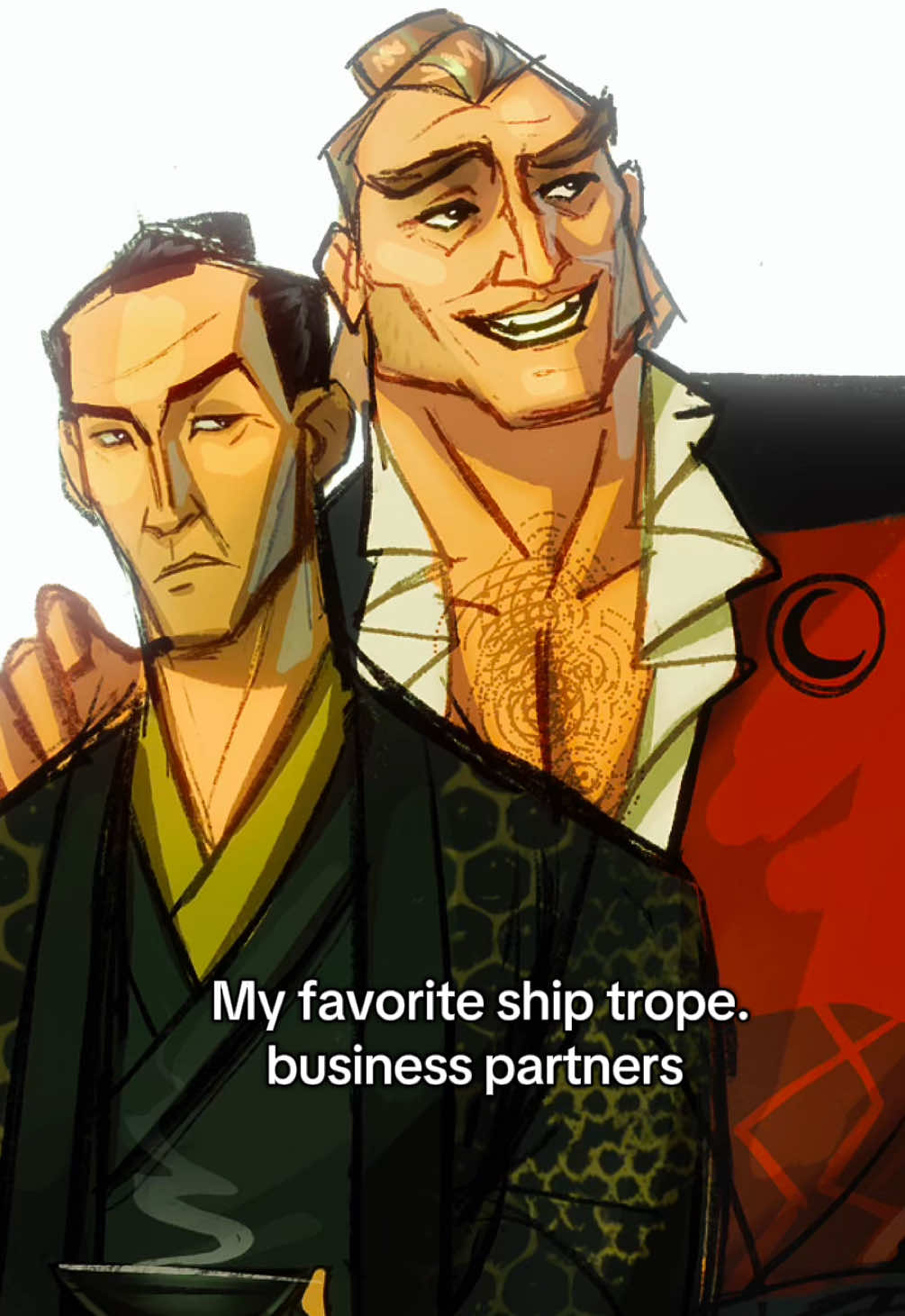 Quick content intermission to tell you that there’s those evil two old citizens … #blueeyesamurai #abijahfowler #heijishindo #fowdo #fanart 