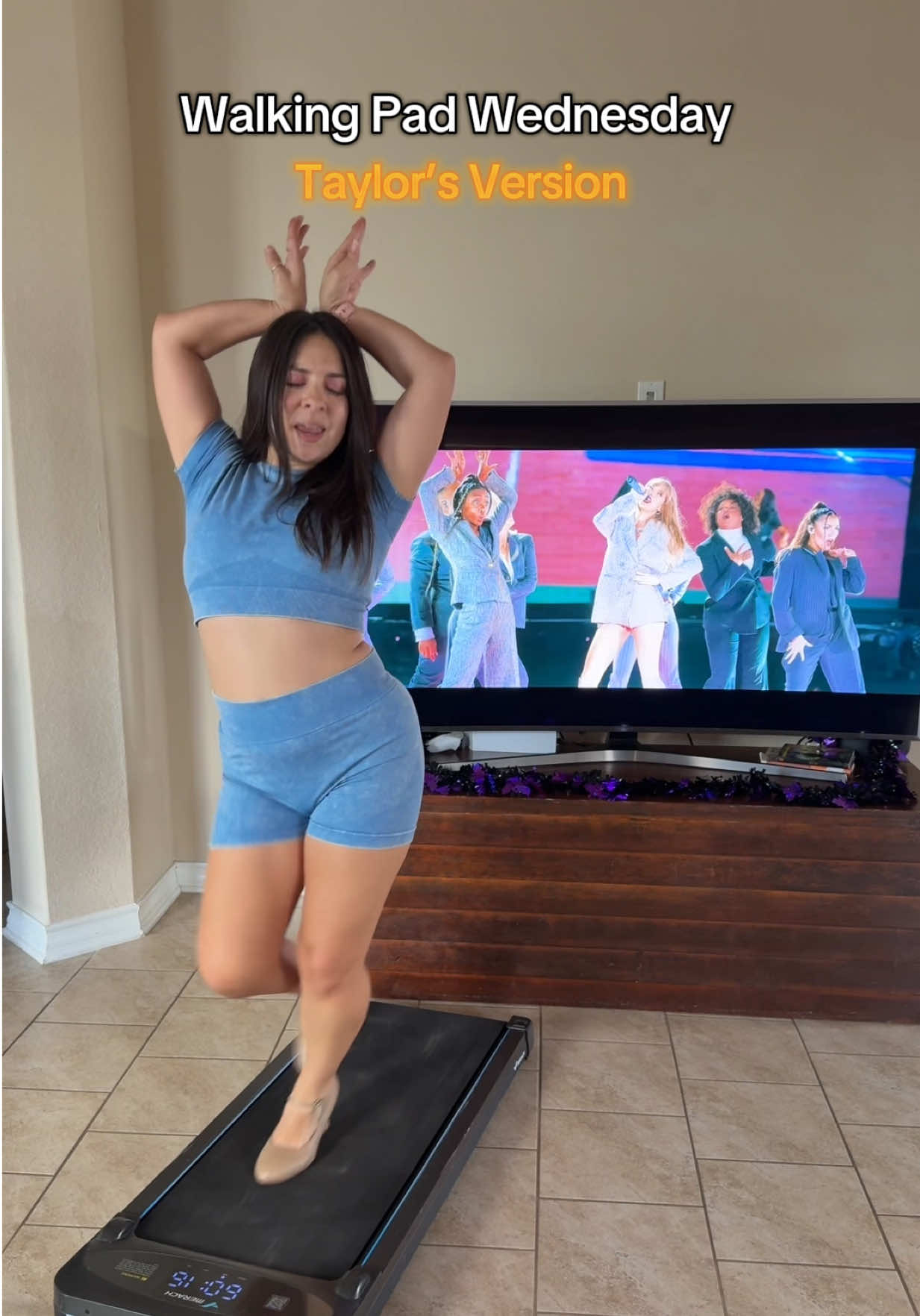 Episode 31: heels + walking pad (Taylor’s version) #taylorswift #hotgirlwalk #fyp #walkingpad #swiftietiktok @Kam N. Saunders @Taylor Nation @Not Gonna Lie with Kylie Kelce @Kylie Kelce @New Heights 