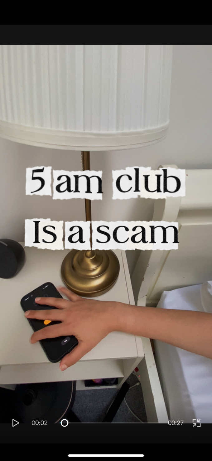 Before you come at me if waking up at 5 an works for you carry on so just don’t make the rest of feel horrible if we want to sleep in lol #5amclub #storytime #scam #discipline 
