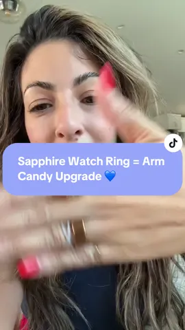 You know that one ring that pulls the whole wrist stack together? 💙 Sapphire gemstone center 💧 Water + scratch resistant 💍 Looks high-end without the markup zero green fingers. Run. #stackingrings #jewlerylovers  #jewelry 