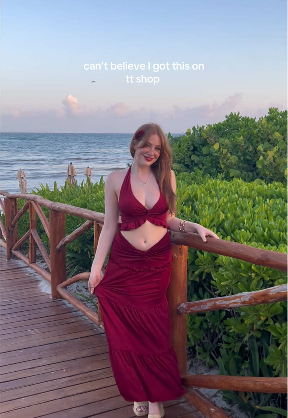 Replying to @Maggie wearing size small! she’s stretchy & surprisingly good quality 
