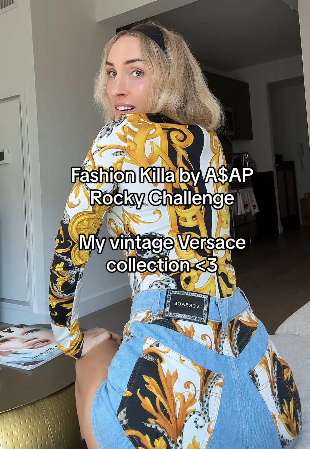 Replying to @Saffron Dara thank god you said it #fashionkilla #fashionkillachallenge #asaprocky #versace #vintageversace 