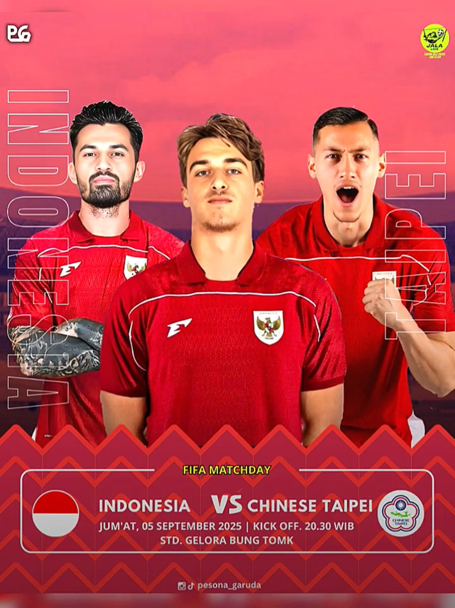 Septembersama Timnas Garuda‼️Prediksi Skor Gais, Indonesia vs Chinese Taipei Cek Link di Bio untuk Nonton Livestreaming Indonesia vs Chinese Taipei, atau bisa kunjungi @jalaliveofficial  - - 📷 IG: pesona_garudaa - - #nextmatch #matchday #timnasday #garudaindonesia #timnasindonesia #chinesetaipei #fifamatchday #fyp #pesonagaruda 