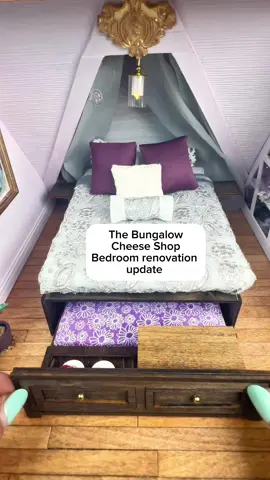 🐶🐭 Redesigning the upstairs bedroom in our tiny bungalow cheese shop using clever house designer ideas.  From cozy hidden storage and elegant diy decor to creative design touches, this tiny space shows how much home decor can inspire in any size room. Let’s finish renovating this tiny home as we finish the bedroom makeover  #housedesigner #dollhousemakeover #homedecor #creativedesign #creativeinspiration 