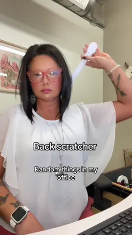 I live like I’m at home there 🤭 #randomthing #inmyoffice #backscratcher #randomthoughts 