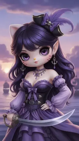 Anime Pirate Girl #piratequeen #femalepirate #AnimePirate #FantasyArt #pirateship 