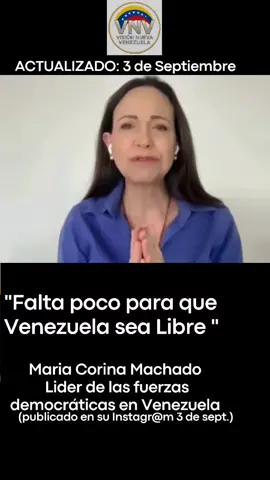 “Falta poco para que Venezuela sea libre”, así lo aseguró hoy María Corina Machado en un mensaje difundido durante un encuentro internacional en Panamá. Su declaración llega en un momento de máxima t4nsi0n: mientras en el Caribe se desarrolla un operativo de gran escala de Estados Unidos contra redes il1c1t4s ligadas al poder en Caracas, Machado sostiene que el sistema que controla Miraflores está cada vez más acorralado, tanto por la pr3si0n interna como por el c4rc0 internacional. En sus palabras, nada podrá d4t4n3r a un pueblo que ya decidió vivir en democracia. Un mensaje que no solo inspira a la oposición venezolana, sino que también deja claro que el tiempo del actual modelo político se agota rápidamente. #venezuela #mariacorinamachado  #venezuelalibre #venezolanos #mariacorinamachado 