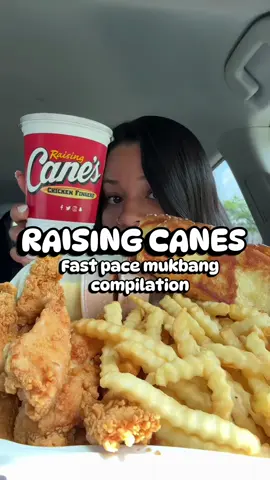 Raising canes mukbang compilation | mukbang collections in my favourites 🍗 #fyp #raisingcanes #mukbang #asmr #fast mukbangs compilation foryou viral 