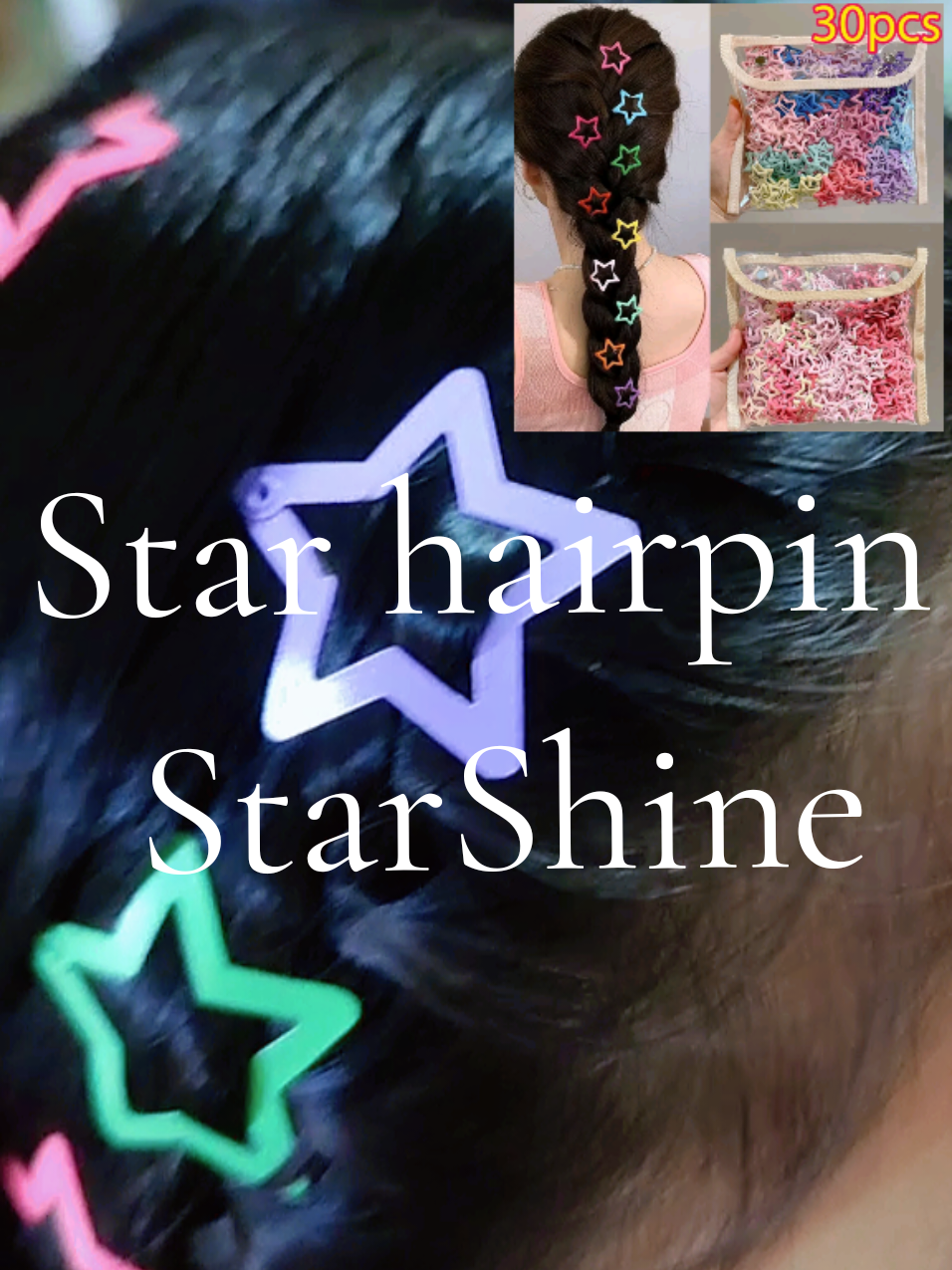 Ang dali nlng mag-ponytail, star shine  agd ank m d2 mii🌟 Thanks to this colorful star hairpin 💫ready for school vibes, #BackToSchoolGlow #StarMagic #CuteAndReady #StarShine #fypシ 
