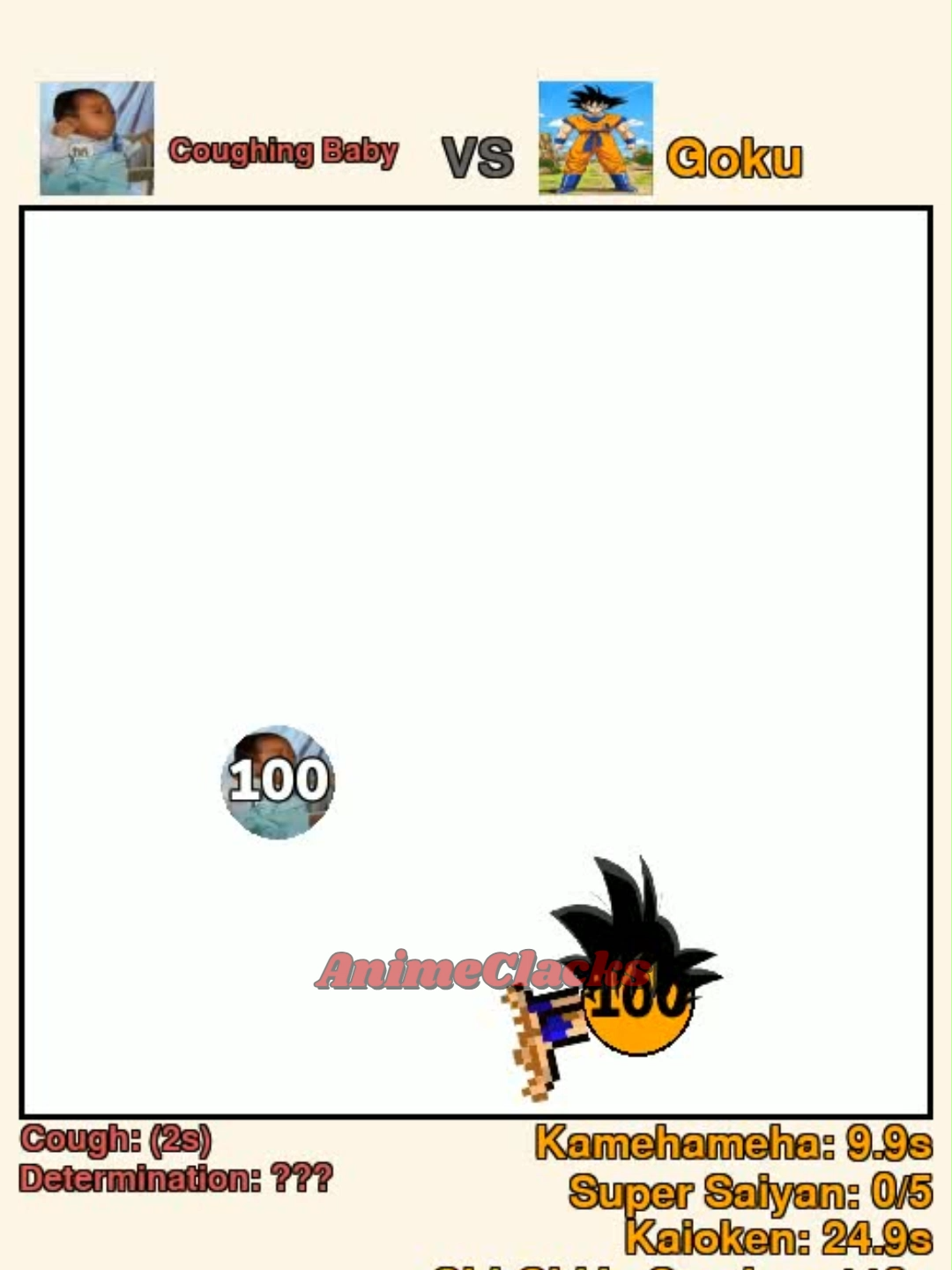 Coughing Baby 👶vs  🐒 Goku, Credits to @earclacks :D #satisfying #simulation #physics #fantasy #rpg #weaponbattles #earclacks