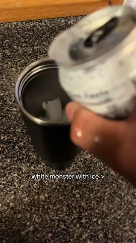 out of the stanley cup too 🥵 | #whitemonster #energydrinks #stanley #fyp #relatable 