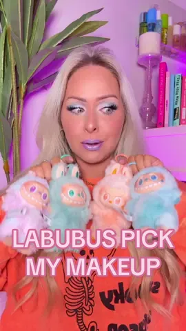 Labubus pick my makeup and it’s…. 😳🤭 #labubu #popmart #labubuunboxing #blindbox #makeup