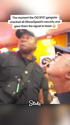 The moment the OG NYC gangster checked all IShowSpeed's security and gave them the signal to leave 😳 #ishowspeed #fyp 