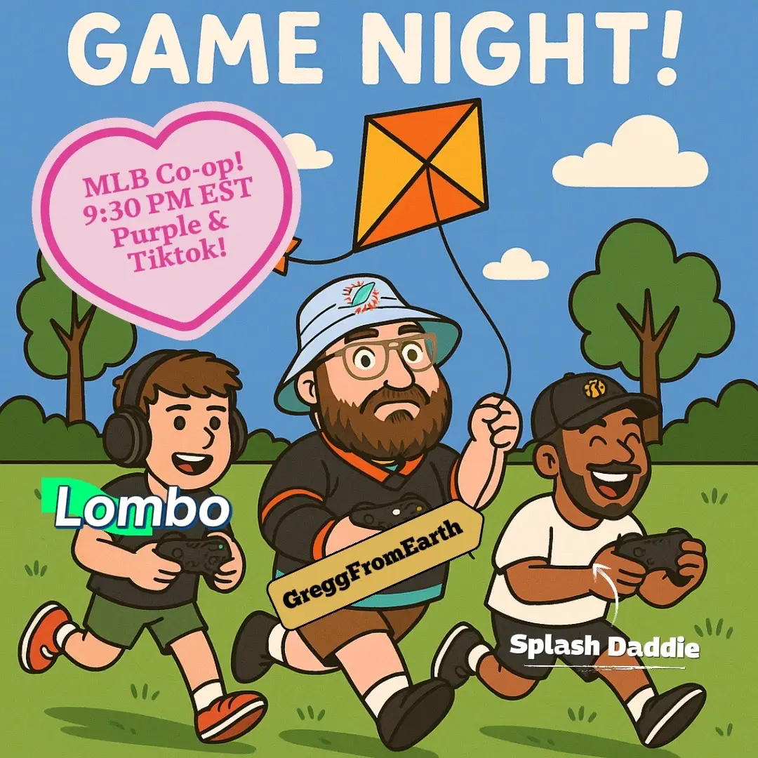 The boys are back! Tonight @Lombo @splash_daddie and @GFE Gaming Clips are LIVE for some MLB THE SHOW CO-OP! Starting at 9:30 EST! See you there! #fyp #baseball #streaming #mlbtheshow #GameNight 