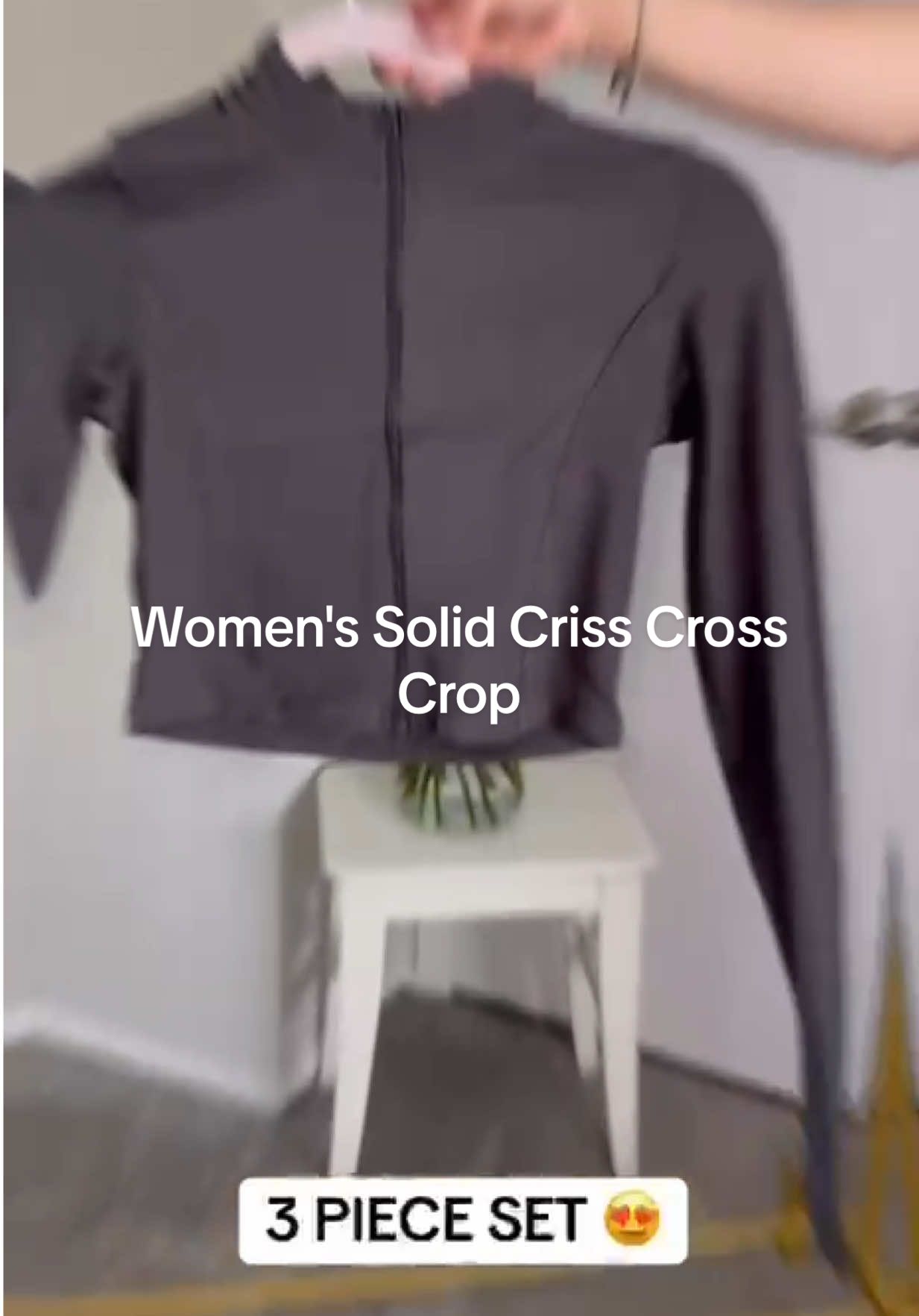 Women's Solid Criss Cross Crop #ropademujer 