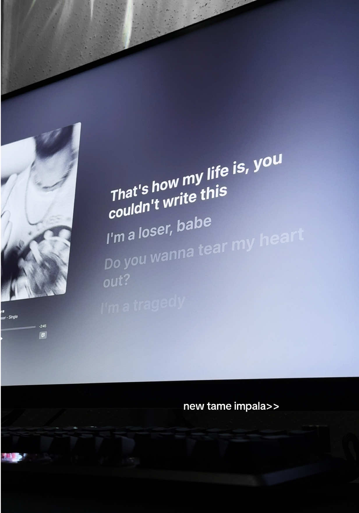 lóser #tameimpala #loser #lyrics #lyricsvideo #fypシ 