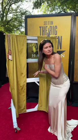 we gave her a window and phillipa soo was helpless to resist a lipsynch This Friday, experience #Hamilton for the first time on the big screen! ⭐️ Get tickets now. #HamilFilm #Hamilten