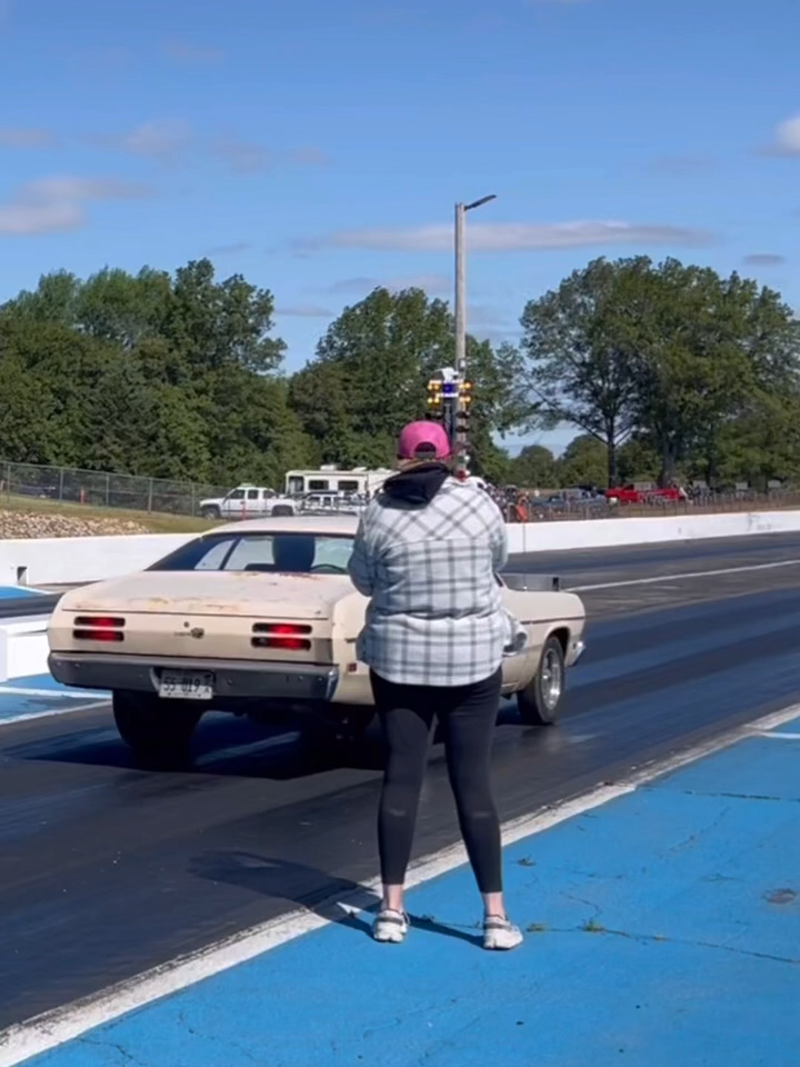 Quick Plymouth Duster at the Nostalgia Drags!  Mopar or no car! #2hacksgarage #cartok #throttle #dragstrip #plymouth #duster #smallblock #mopar #horsepower #racing #rpm #quick #dragracing #moparornocar
