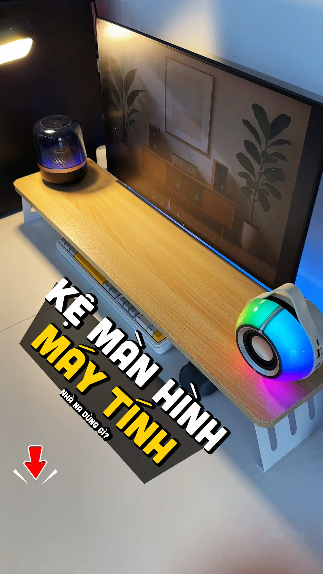 Kệ màn hình máy tính pc đẹp, chắc chắn #nhanadunggi #kemanhinhmaytinh #kemanhinh #kemanhinhtrang #kemanhinhgo 