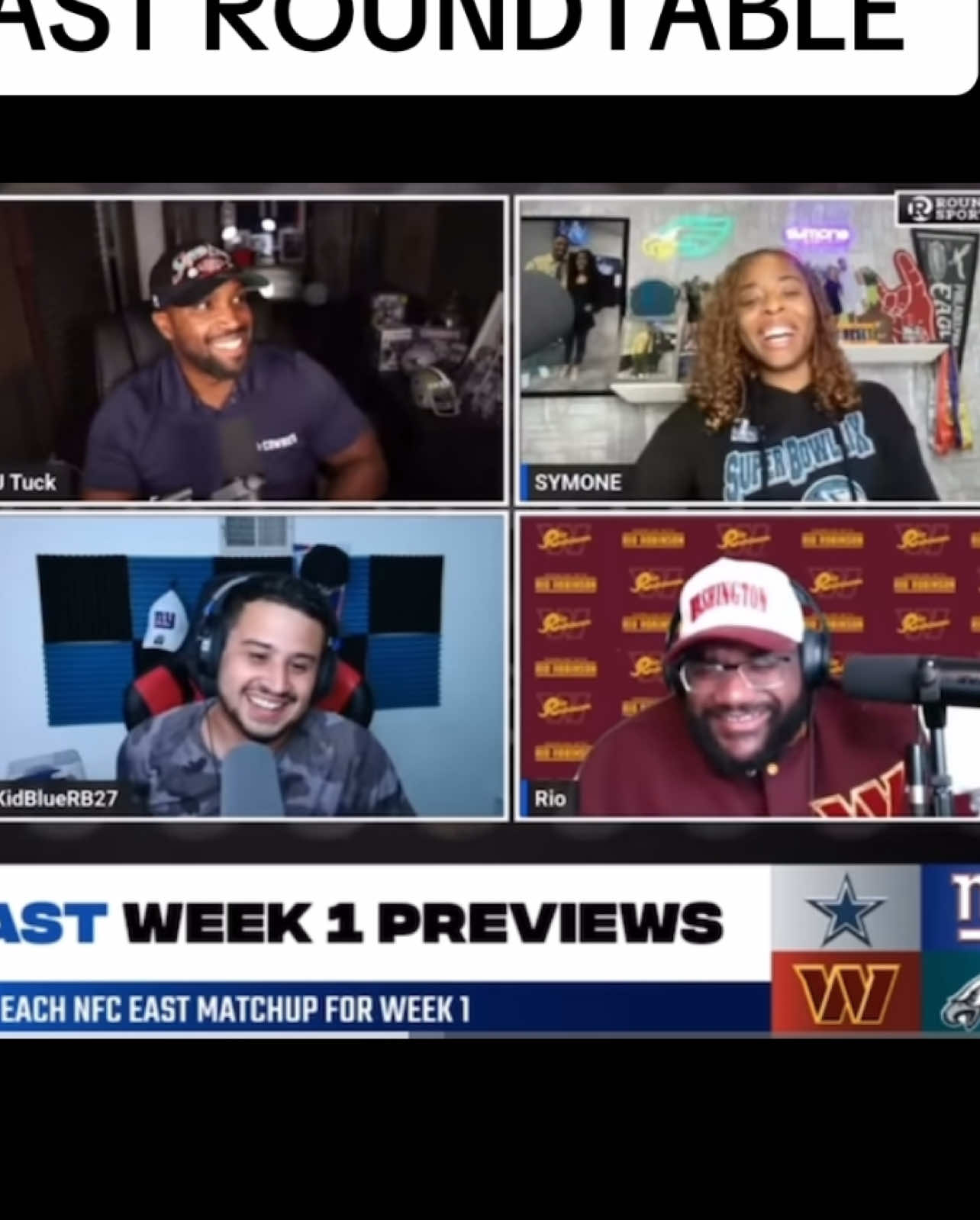 NFC east round table discusses Eagles vs cowboys game #eagles #dallascowboys #philadelphiaeagles #symonewiththesports #nfceast 