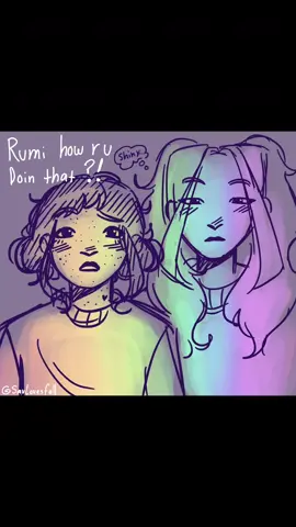 POV: RUMI KISSED THEM AND GOT GAY PANIC…. (I know what u are….🏳️‍🌈 #rumi #zoey #mira #kpopdemonhunters #polytrix 