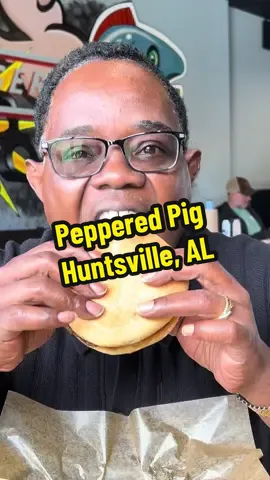 Places to eat in Huntsville, AL. Huntsville stop gate keeping … We found another local favorite Peppered Pig Burgers. This place has Unique hamburgers and fries. I had the black and blue burger and my wife had the plain Jane. Nothing was plane about the burgers taste. They were juicy, fresh cooked and seasoned well. Just to my liking. 10/10 we recommend! @pepperedpig  #huntsvillealabama #burger #pepperedpig #WhereToEat #whattoeat 