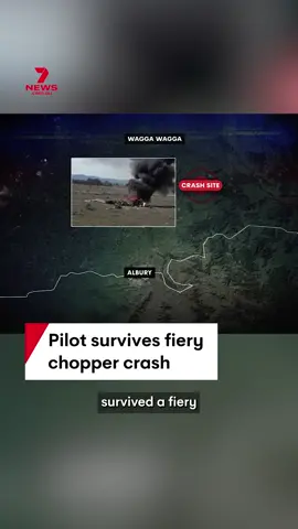 A pilot has incredibly survived a fiery chopper crash at Little Billabong in the NSW Riverina region. #chopper #helicopter #crash #riverina #nsw