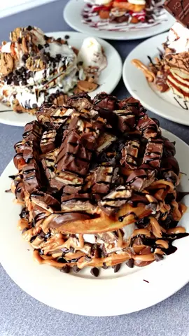 #snickers 🍫 #peanutbutter 🥜 #waffles 🧇