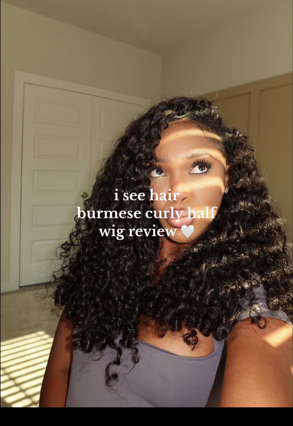 *READ CAPTION FOR MORE DETAILS* ✨ The one and ONLY time I will say to not wash before installing 🤏🏾💗 @ISEEHAIR did it again ✨ This is a 250% density human hair half wig in burmese curly 24 INCHES 💗 This hair is not jet black, my natural hair is not black at all and it blends. However, it is human hair so it can be dyed! Please be aware that in order to get this look, I did NOT wash the hair before installing ✨ Xoxo! #iseehalfwig #halfwig #Burmese #iseeburmesecurly