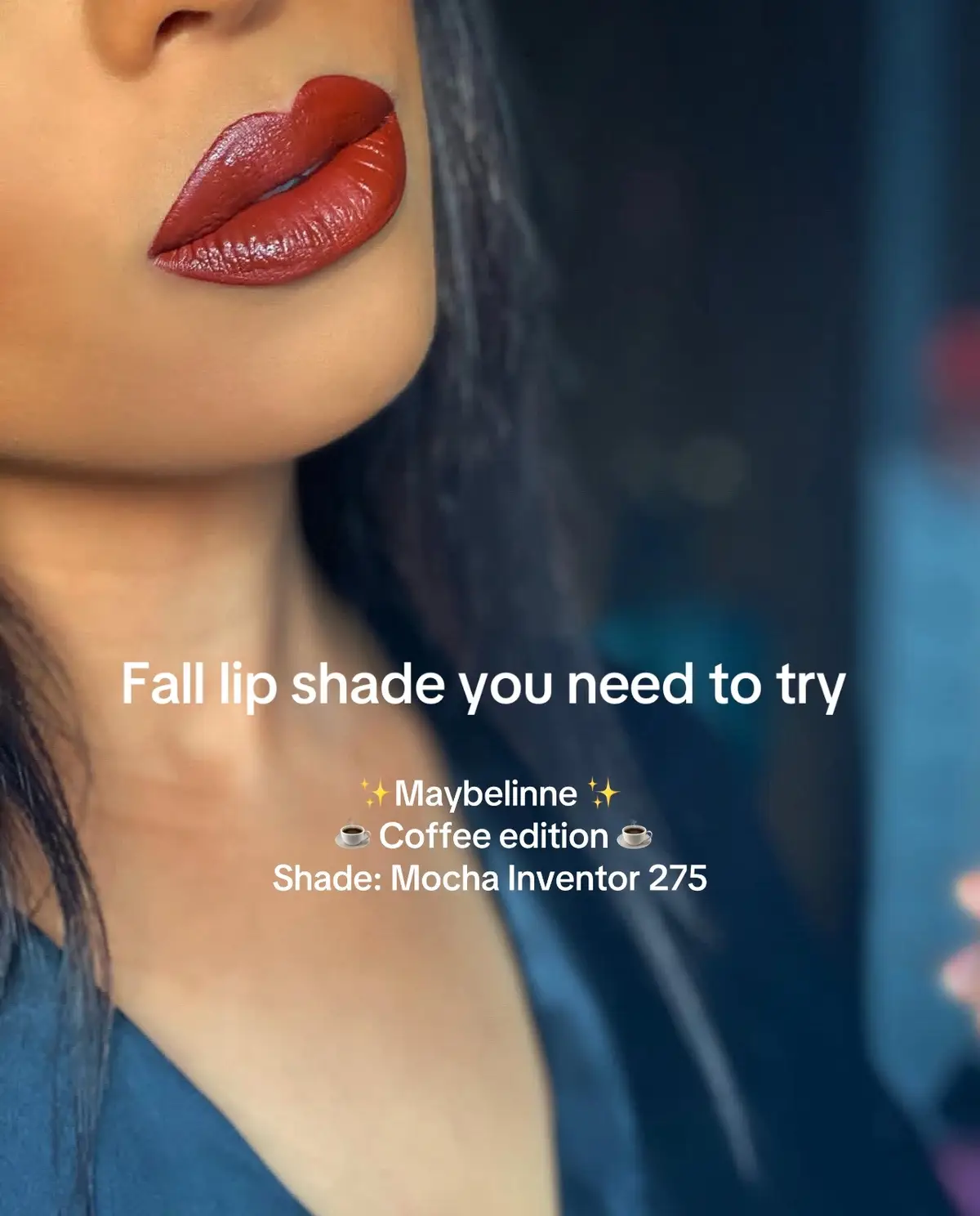 Coffee + lipstick = perfect combo ☕💄 Maybelline’s Super Stay Coffee Edition liquid lippie in Mocah Inventor 275 is a must-try, perfect for Fall — full coverage, long wear & smells divine 😍✨ #Maybelline #fallmakeup #lipsticks #BeautyTok #giftedbymaybelline @Maybelline NY 
