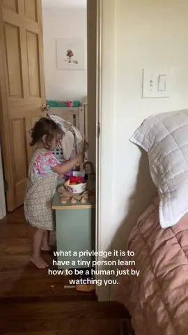 When we invite them into our world, it’s magic watching them recreate it 🥹♥️ #MomsofTikTok #sahm #toddler #fypシ #fyp 
