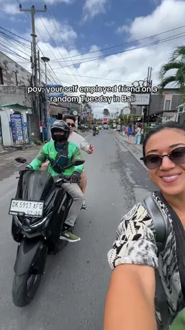 Riding these scooter taxis in Bali is such a core memory we will have for ever  #bali #travel #travelcontentcreator 
