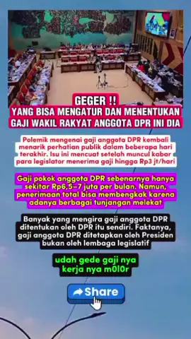 Gaji DPR diatur dan ditentukan oleh siapa #dpr #gajidpr #wakilrakyat #presiden