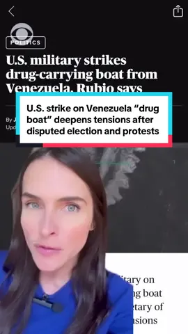 The Trump administration announced Tuesday that the military had struck a Venezuelan boat allegedly carrying drugs in international waters — a recorded encounter the Venezuelan government now claims was produced by artificial intelligence. But the strike was about a lot more than just drugs, says CBS News’ @lilia_luciano. It was the sharpest military escalation we’ve seen in the region in a long time and comes after the disputed 2024 Venezuelan election, in which Nicolás Maduro claimed victory, despite results saying otherwise. Luciano breaks down the rising tensions between the Trump administration and the Venezuelan government. #news #Venezuela #Trump #US #Maduro 