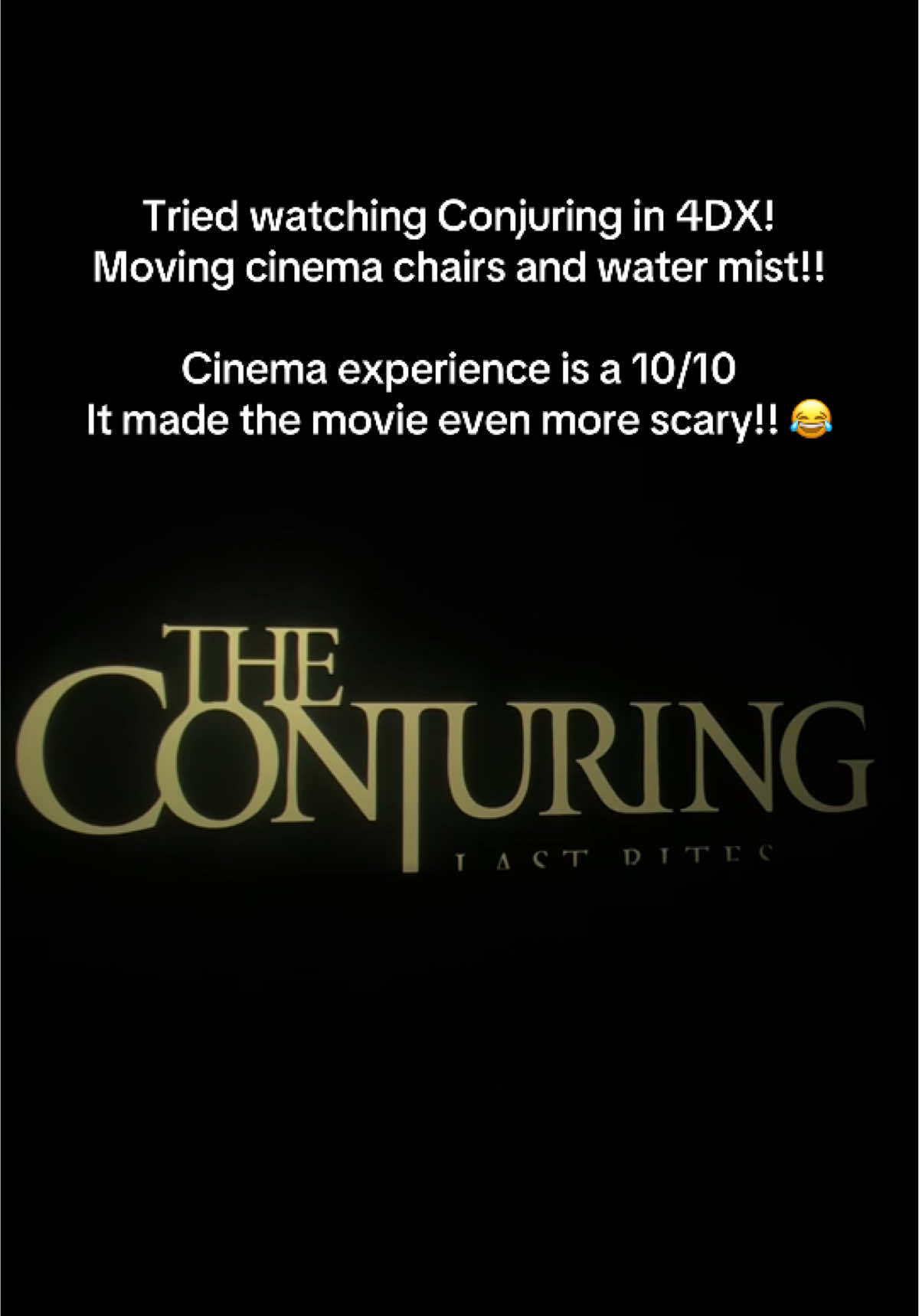 Conjuring will always be my favorite horror movie! 🍿 #conjuring #conjuringin4DX #4DX #Cinemas #foryou 