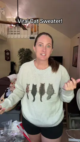 The cutest cat sweater!!! Get it for your cat bestie or yourself!! #catsoftiktok 