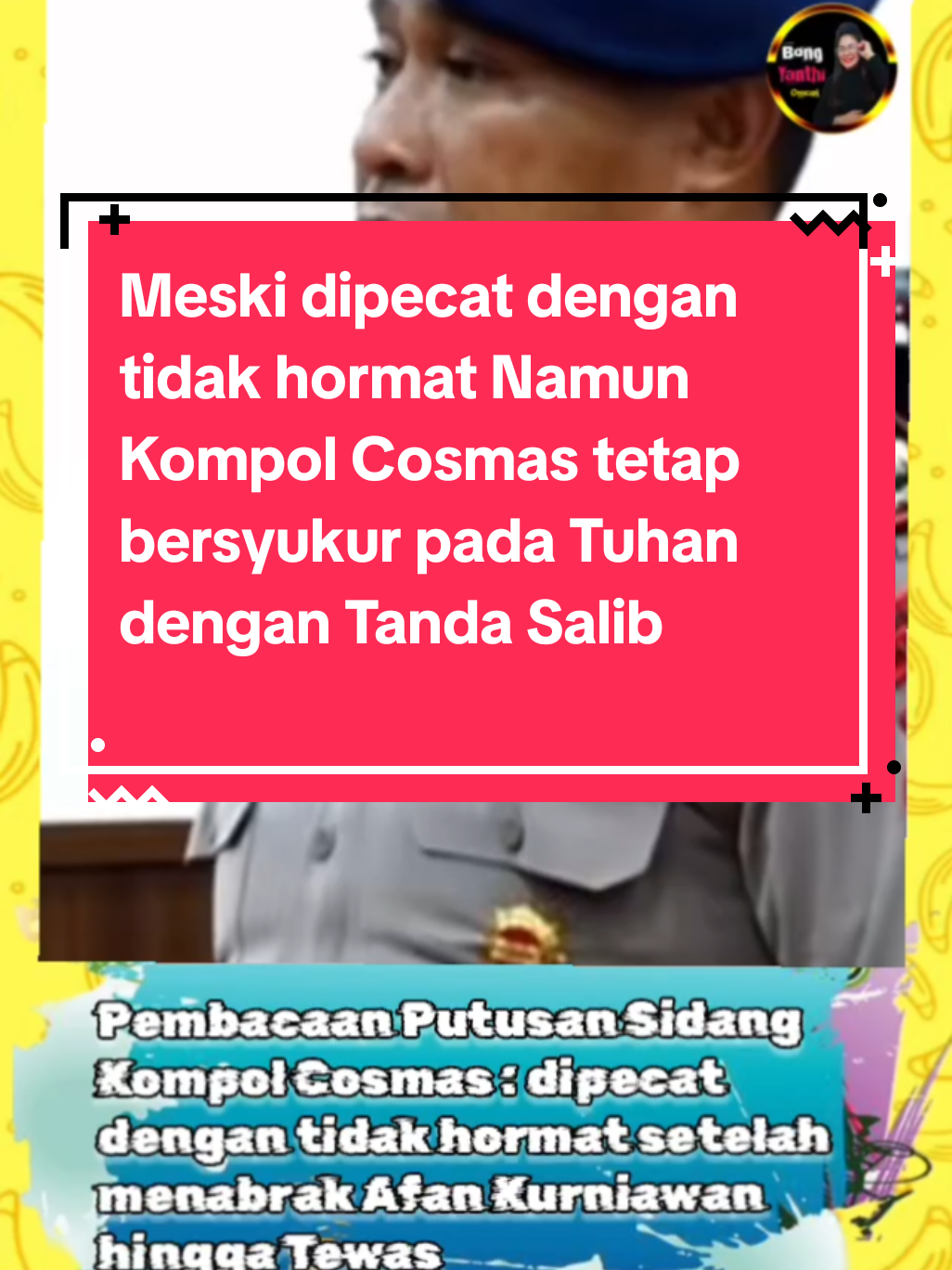 Meski dipecat dengan tidak hormat Namun Kompol Cosmas tetap bersyukur pada Tuhan denganTanda Salib  semua orang Sorotan SEMUA ORANG Sorotan