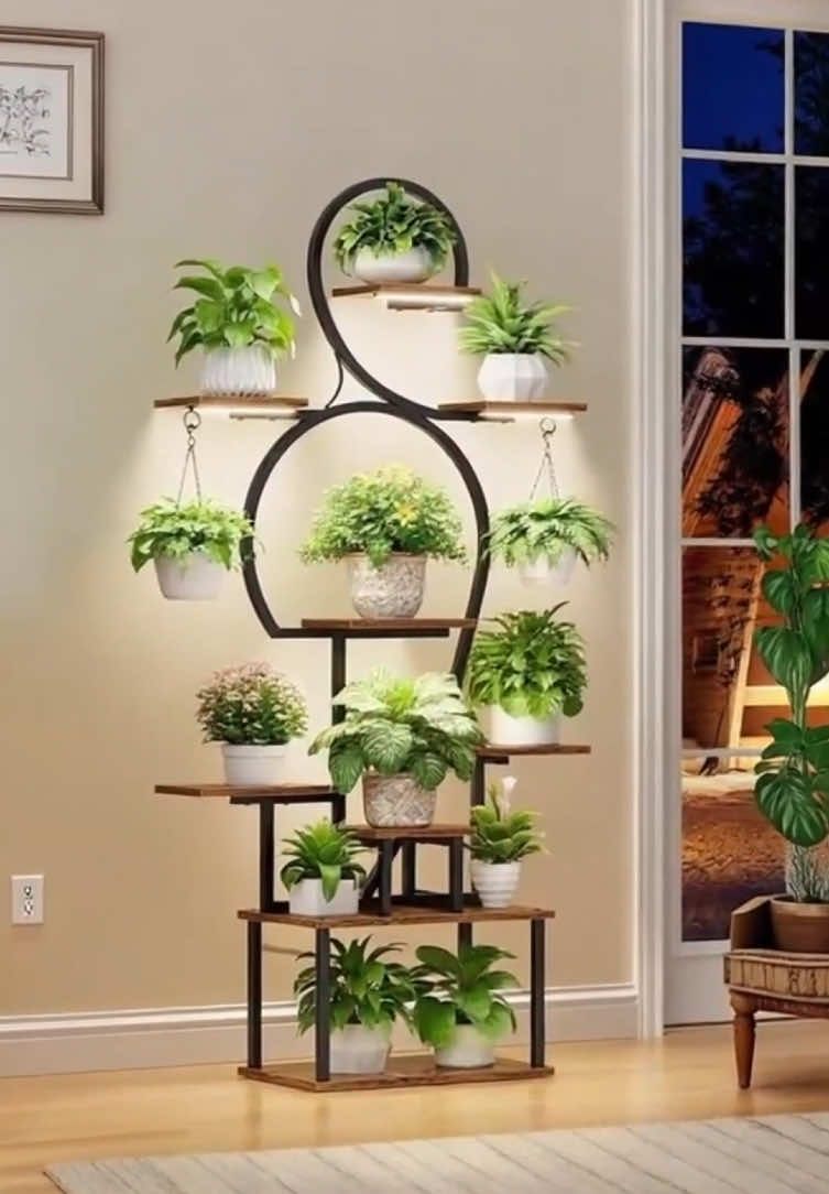 Tired of Boring DEAD Corners??? This Stylist GROW LIGHT 💡 Plant Stand Is The STATEMENT PIECE You Need !!🪴🪴🪴🪴😍@Bestlead US #indoorplantstand #growlightplantstand #livingroomdecor #smallspacesolutions 