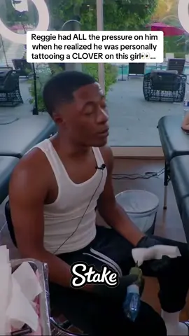 Reggie had ALL the pressure on him when he realized he was personally tattooing a CLOVER on this girl👀…  #kaicenat #lilrodneyson #mafiathon3 