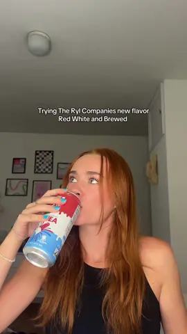 Trying The Ryl Companies new flavor Red White and Brewed @Ryl Iced Tea  #rylcompany #redwhiteandbrewed #tastetest 