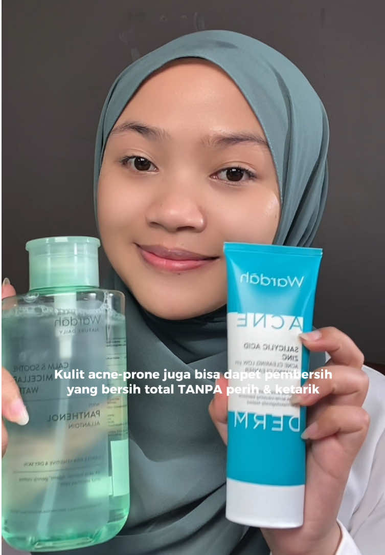 Bersih tuntas dalam sekali usap, bye rasa perih 👋✨ #WardahSkincare #BersihTanpaPerih #MicellarWaterWardah #Micellarlejen #AllStarLiveMarathon