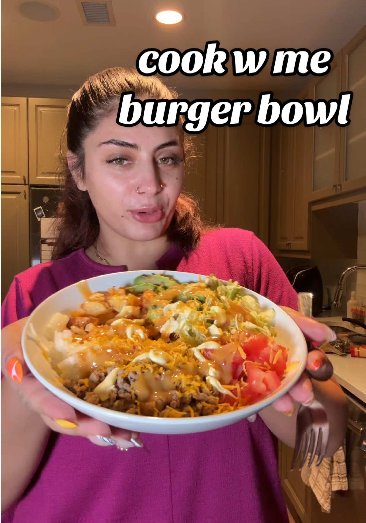 10/10 recipe you need to tryyyyy😋😋 #cookwithme #DinnerIdeas #burgerbowl #healthyrecipes #traderjoesmeals 