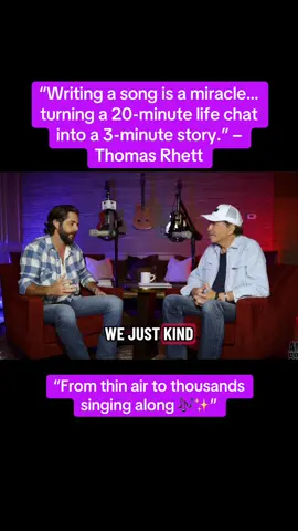 Thomas Rhett on the magic of songwriting — how a simple conversation can become a song the whole world sings. #ThomasRhett #Songwriting #CountryMusic