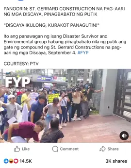 PANOORIN: ST. GERRARD CONSTRUCTION NA PAG-AARI NG MGA DISCAYA, PINAGBABATO NG PUTIK  